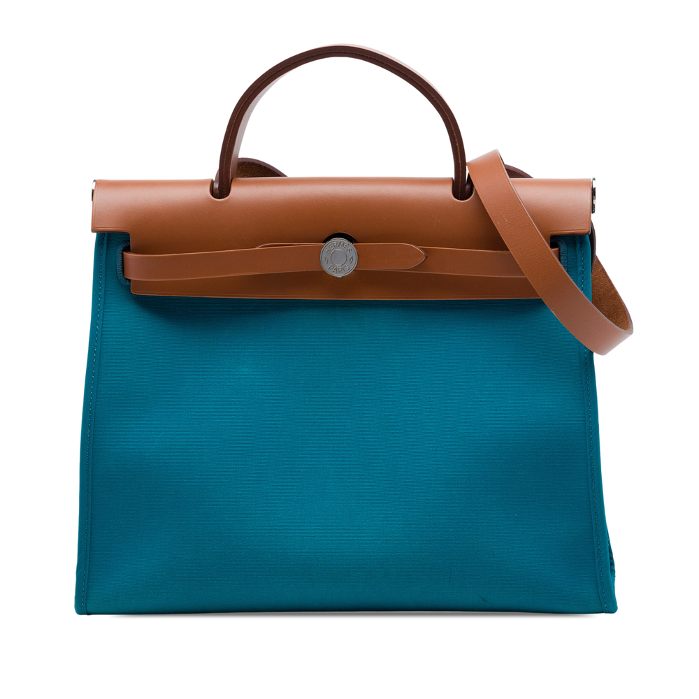Pre-Loved Hermes Toile Herbag Zip 31